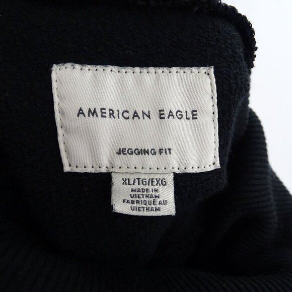 American Eagle Black Jegging Fit Turtleneck Long Sleeve Sweatshirt Men Size XL - Picture 3 of 6